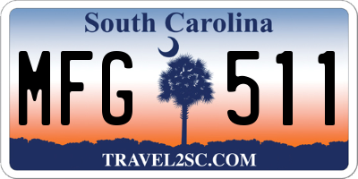 SC license plate MFG511