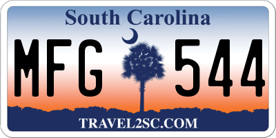 SC license plate MFG544