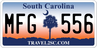 SC license plate MFG556