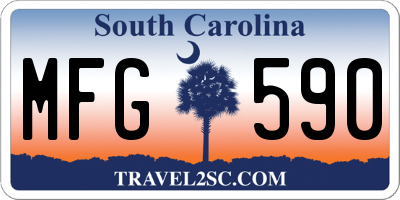 SC license plate MFG590
