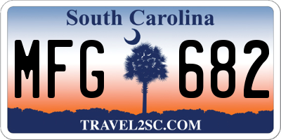SC license plate MFG682