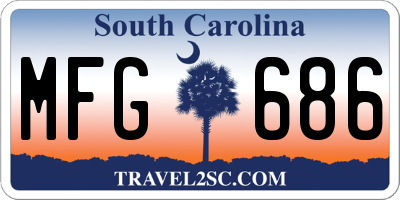 SC license plate MFG686
