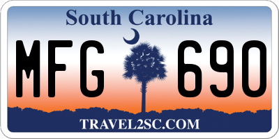 SC license plate MFG690