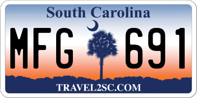 SC license plate MFG691