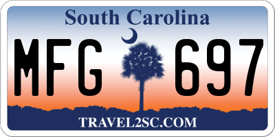 SC license plate MFG697