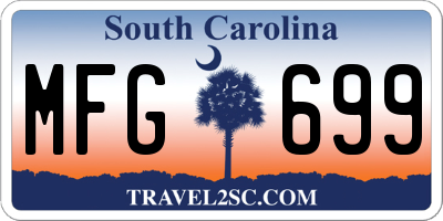SC license plate MFG699
