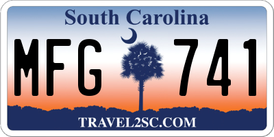 SC license plate MFG741