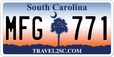 SC license plate MFG771