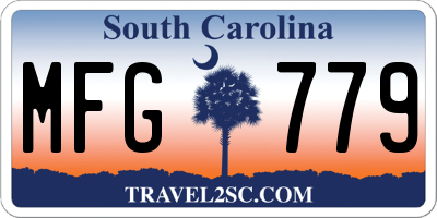 SC license plate MFG779