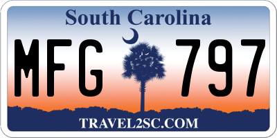 SC license plate MFG797