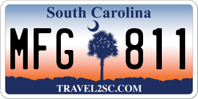 SC license plate MFG811