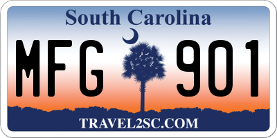 SC license plate MFG901