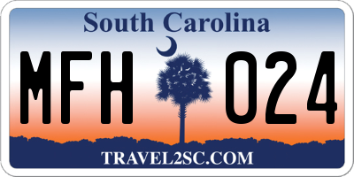 SC license plate MFH024