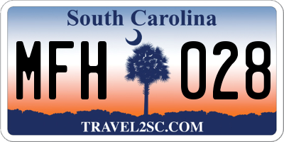 SC license plate MFH028
