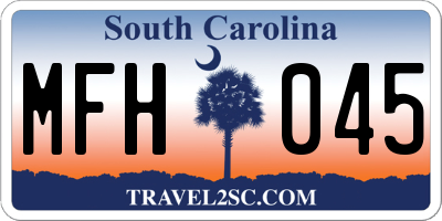 SC license plate MFH045