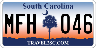 SC license plate MFH046