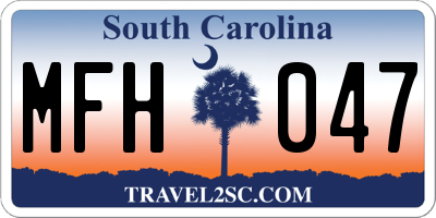SC license plate MFH047