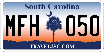 SC license plate MFH050