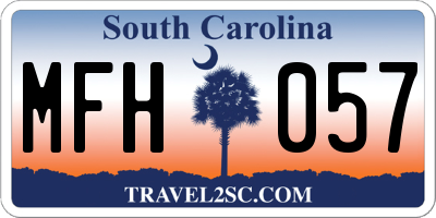 SC license plate MFH057