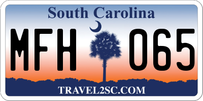 SC license plate MFH065
