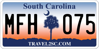 SC license plate MFH075