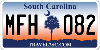 SC license plate MFH082