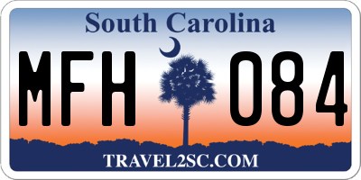 SC license plate MFH084