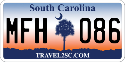 SC license plate MFH086