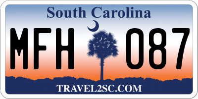 SC license plate MFH087