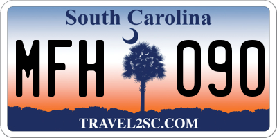 SC license plate MFH090