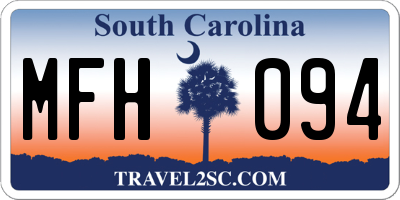 SC license plate MFH094