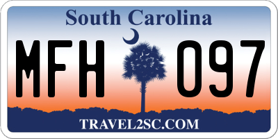 SC license plate MFH097