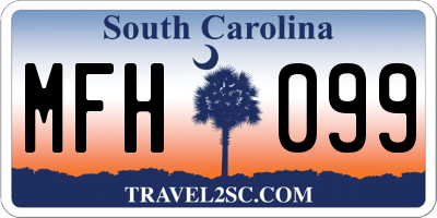 SC license plate MFH099