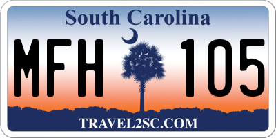 SC license plate MFH105