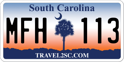 SC license plate MFH113