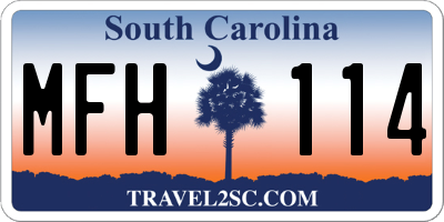 SC license plate MFH114