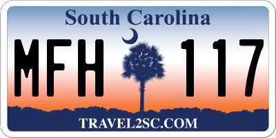 SC license plate MFH117