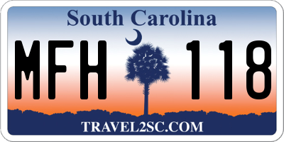 SC license plate MFH118