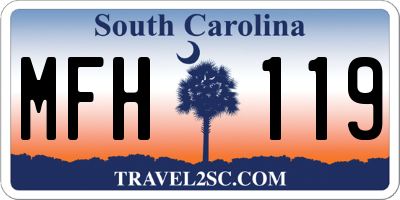 SC license plate MFH119