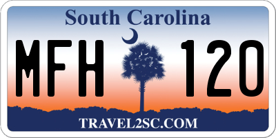 SC license plate MFH120