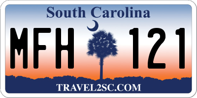 SC license plate MFH121