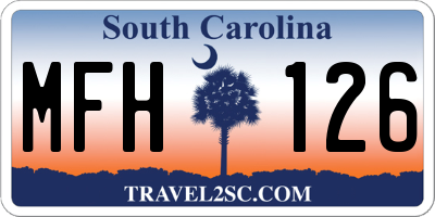 SC license plate MFH126