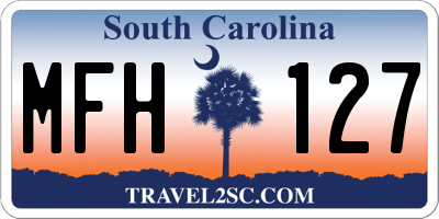 SC license plate MFH127