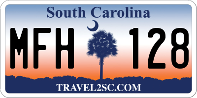 SC license plate MFH128