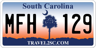 SC license plate MFH129