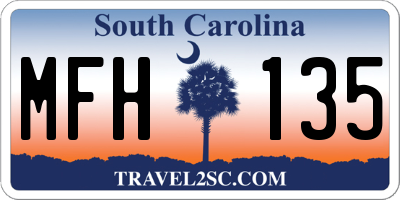 SC license plate MFH135