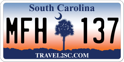 SC license plate MFH137