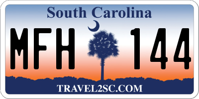 SC license plate MFH144