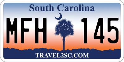 SC license plate MFH145