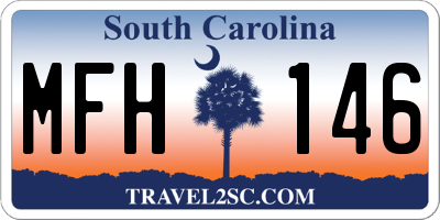 SC license plate MFH146
